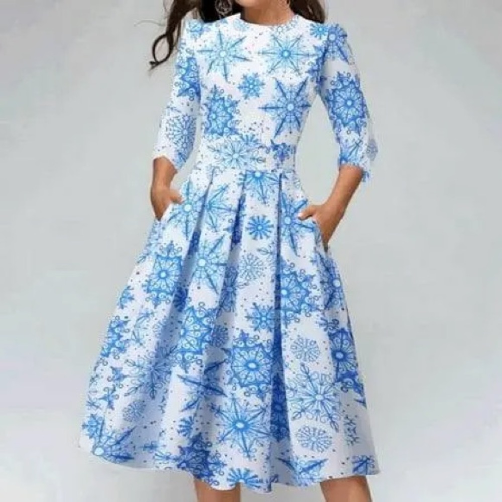 COPY - Brand New Christmas Snowflake Dress XL Super Fun for Holiday Parties